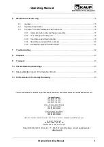 Preview for 3 page of KAUP 0,8 T351.2 Operating Manual