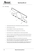 Preview for 10 page of KAUP 0,8 T351.2 Operating Manual