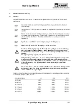 Предварительный просмотр 15 страницы KAUP 0,8 T351.2 Operating Manual