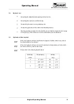 Предварительный просмотр 9 страницы KAUP 2T458P Operating Manual