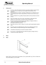 Предварительный просмотр 6 страницы KAUP 3T450A Operating Manual