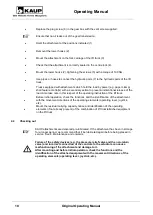 Preview for 10 page of KAUP 3T450A Operating Manual