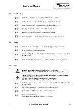 Preview for 13 page of KAUP 3T450A Operating Manual