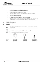 Preview for 8 page of KAUP T 163SN Operating Manual