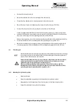 Предварительный просмотр 11 страницы KAUP T 405B Operating Manual