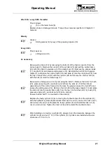 Preview for 21 page of KAUP T 405B Operating Manual