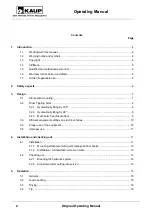 Предварительный просмотр 2 страницы KAUP T 406 2H Operating Manual