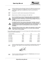 Предварительный просмотр 17 страницы KAUP T 406 2H Operating Manual