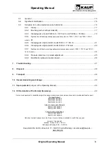 Preview for 3 page of KAUP T 413G-1L Operating Manual