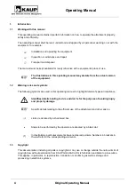 Preview for 4 page of KAUP T 413G-1L Operating Manual