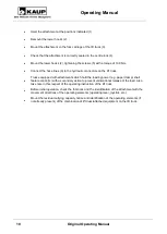 Preview for 10 page of KAUP T 413G-1L Operating Manual