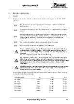 Preview for 15 page of KAUP T 413G-1L Operating Manual