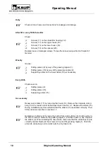 Preview for 18 page of KAUP T 413G-1L Operating Manual