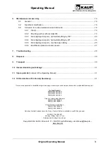 Preview for 3 page of KAUP T 416H Operating Manual