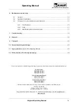 Предварительный просмотр 3 страницы KAUP T 466 Series Operating Manual