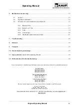 Предварительный просмотр 3 страницы KAUP T156 Operating Manual