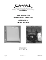 Kaval BDA-1000 User Manual preview