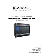 Kaval LINKnet OFR1000 Installation, Operation And Maintenance Manual preview