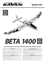 Kavan BETA 1400 RTF Instruction Manual предпросмотр