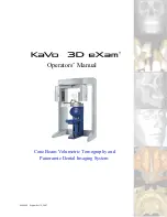 KaVo 3D eXam Operator'S Manual preview