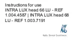 Preview for 1 page of KaVo INTRA LUX head 66 LU Instructions For Use Manual