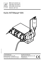 Preview for 1 page of KaVo INTRAsept 905 Operating Instructions Manual