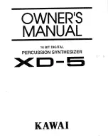 Preview for 1 page of Kawai 16 Bit Digital Percussion Synthesizer XD-5 Owner'S Manual