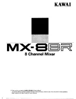 Kawai 8 Channel Mixer MX-8BR Product Manual preview