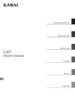 Предварительный просмотр 1 страницы Kawai CA-17 R Owner'S Manual