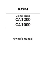 Предварительный просмотр 1 страницы Kawai CA1000 Owner'S Manual