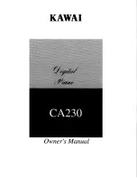 Предварительный просмотр 1 страницы Kawai ca230 Owner'S Manual