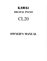 Kawai CL20 Owner'S Manual предпросмотр