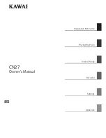 Предварительный просмотр 1 страницы Kawai CN27 Owner'S Manual