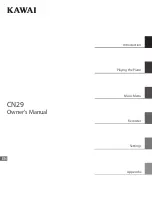 Kawai CN29 Owner'S Manual предпросмотр