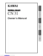 Предварительный просмотр 1 страницы Kawai CN31 Owner'S Manual
