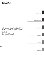 Kawai Concert Artist CA 58 B Owner'S Manual preview