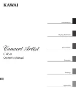 Kawai Concert Artist CA58 Owner'S Manual предпросмотр