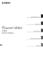 Preview for 1 page of Kawai Concert Artist CA59 B Owner'S Manual