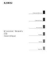 Предварительный просмотр 1 страницы Kawai Concert Artist Classic series CS3 Owner'S Manual