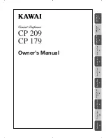 Kawai CP 209 Owner'S Manual предпросмотр