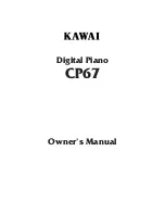Kawai CP67 Owner'S Manual предпросмотр