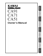 Preview for 1 page of Kawai Digital Piano CA91 Owner'S Manual