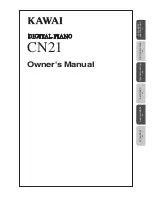 Kawai Digital Piano CN21 Owner'S Manual preview