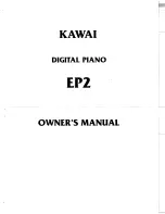 Предварительный просмотр 1 страницы Kawai Digital Piano EP2 Owner'S Manual