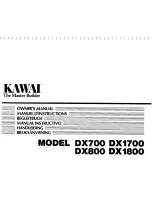 Kawai DX1700 Owner'S Manual предпросмотр