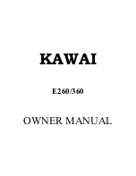Kawai E260 Owner'S Manual предпросмотр