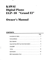 Предварительный просмотр 1 страницы Kawai EGP-10 Grand E1 Owner'S Manual