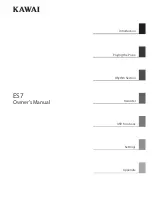 Kawai ES7 Owner'S Manual preview