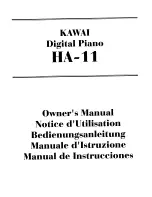 Kawai HA-11 Owner'S Manual предпросмотр