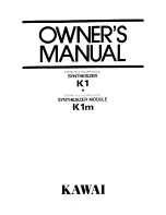 Preview for 1 page of Kawai K1M Owner'S Manual